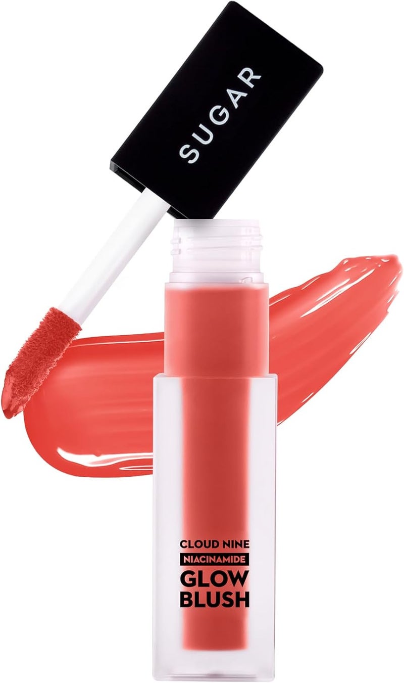 SUGAR Cosmetics Cloud Nine Niacinamide Glow Blush - 02 Peachy Parade, 7.6ml - Image 1
